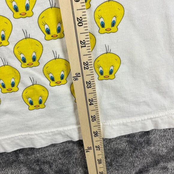 Vtg 90's Looney Tunes Tweety Bird AOP T-Shirt Short Sleeve Sz L/XL* - Picture 6 of 9